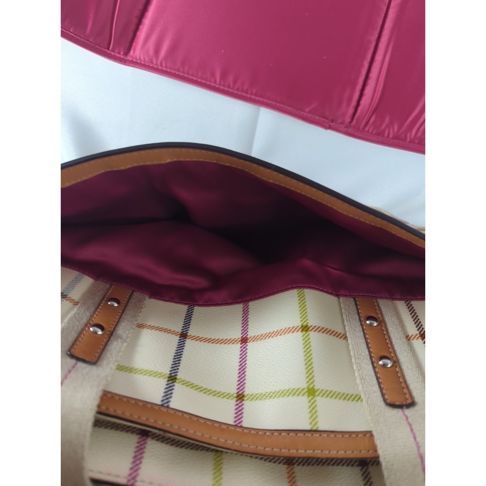 COACH Tattersall Multicolored Coated Canvas Diaper Bag Fl4792 See Pictures - Picture 7 of 14